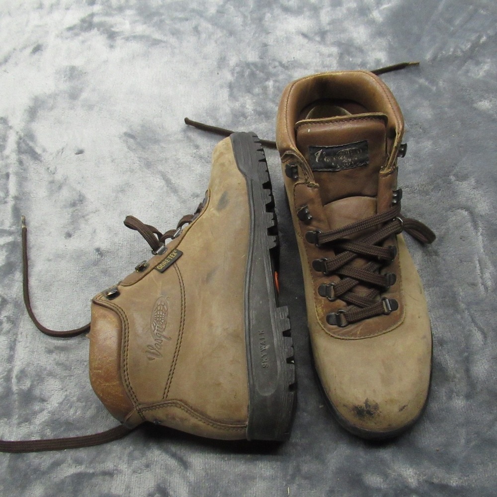 Vasque Women Boots 9W Brown Cowhide Leather GTX Sundowner Hike Waterproof VTG